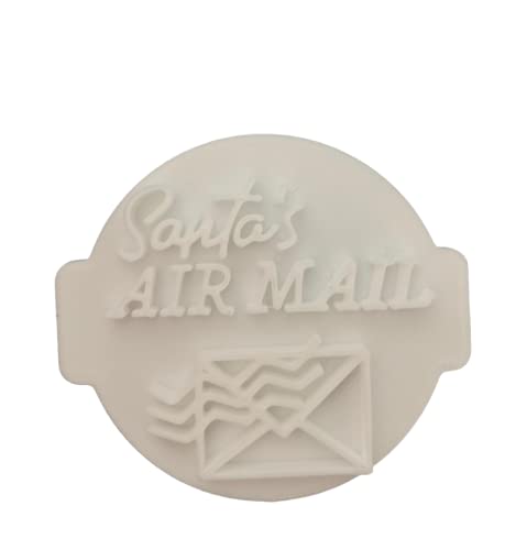 The Cookie Cutter Hub Santa's Air Mail Embosser/Stamp for Cupcakes Fondant Icing Clay Cake Baking Decoration