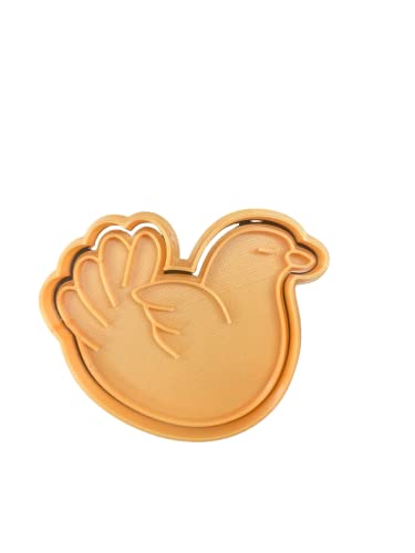 The Cookie Cutter Hub 9cm Wedding Dove Cookie Cutter and Matching Embosser for Cookies Biscuits Clay Baking Decoration