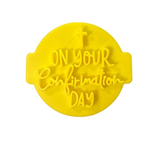 The Cookie Cutter Hub On Your Confirmation Day Embosser No 122 /Stamp for Cupcakes Fondant Icing Clay Cake Baking Decoration