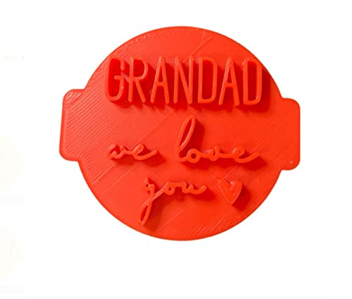 The Cookie Cutter Hub Grandad We Love You Embosser No 13/Stamp for Cupcakes Fondant Icing Clay Cake Baking Decoration
