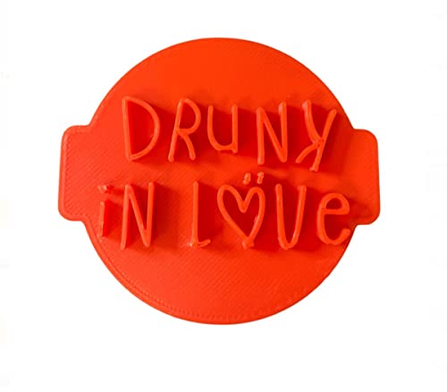 The Cookie Cutter Hub Drunk in Love Embosser No 17/Stamp for Cupcakes Fondant Icing Clay Cake Baking Decoration