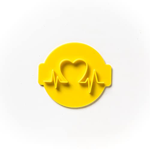 The Cookie Cutter Hub Heart Beat Embosser No 92/Stamp for Cupcakes Fondant Icing Clay Cake Baking Decoration