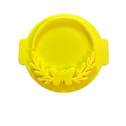 The Cookie Cutter Hub Butterfly Wreath Embosser No 116 /Stamp for Cupcakes Fondant Icing Clay Cake Baking Decoration