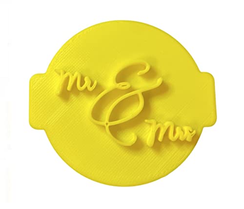 The Cookie Cutter Hub Mr & Mrs Embosser No 5/Stamp for Cupcakes Fondant Icing Clay Cake Baking Decoration