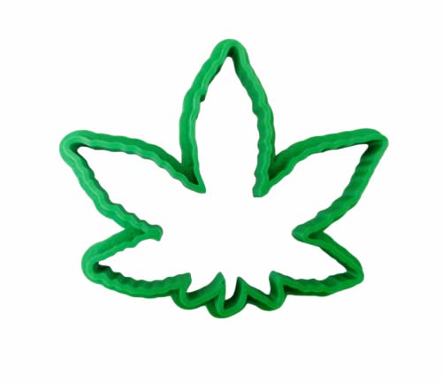 The Cookie Cutter Hub 9cm Cannabis Leaf Cookie Cutter for Cookies Biscuits Clay Baking Decoration