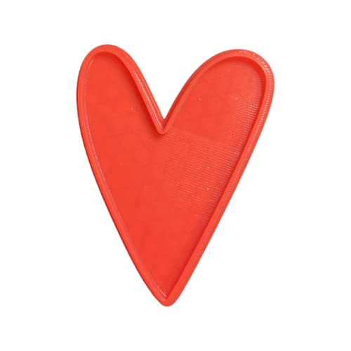 The Cookie Cutter Hub 9cm Love Heart Cookie Cutter and Matching Embosser for Cookies Biscuits Clay Baking Decoration