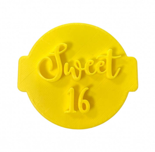 The Cookie Cutter Hub Sweet 16 Embosser No 132 /Stamp for Cupcakes Fondant Icing Clay Cake Baking Decoration
