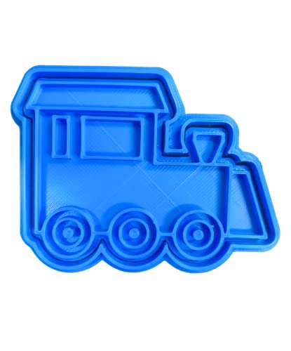 The Cookie Cutter Hub 10cm City Train Cookie Cutter and Matching Embosser for Cookies Biscuits Clay Baking Decoration