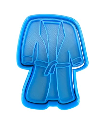 The Cookie Cutter Hub 10cm Spa Day Gown Cookie Cutter and Matching Embosser for Cookies Biscuits Clay Baking Decoration