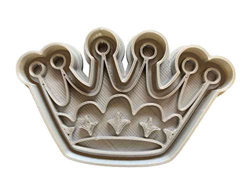 The Cookie Cutter Hub 9cm Princess's Crown Cookie Cutter and Matching Embosser for Cookies Biscuits Clay Baking Decoration
