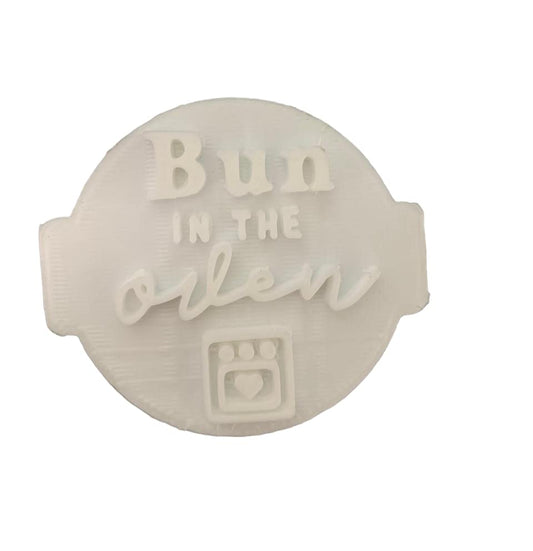 The Cookie Cutter Hub Bun in The Oven Embosser/Stamp for Cupcakes Fondant Icing Clay Cake Baking Decoration