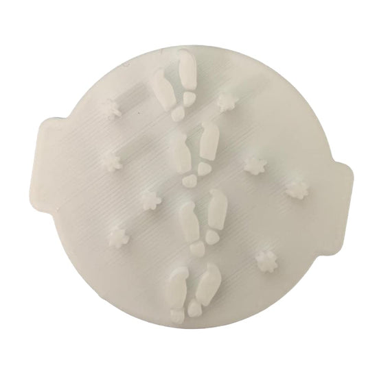 The Cookie Cutter Hub Footprints in The Snow Embosser/Stamp for Cupcakes Fondant Icing Clay Cake Baking Decoration