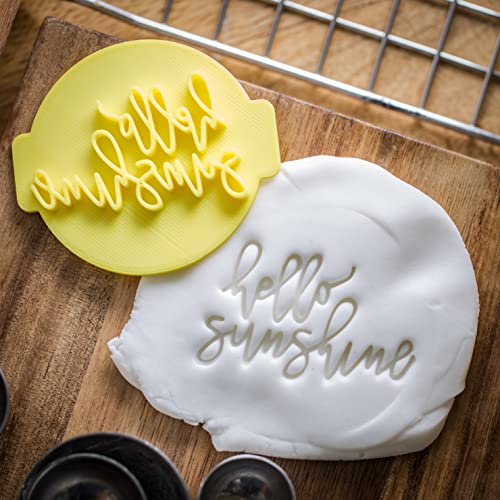 The Cookie Cutter Hub Hello Sunshine Embosser No 93 /Stamp for Cupcakes Fondant Icing Clay Cake Baking Decoration