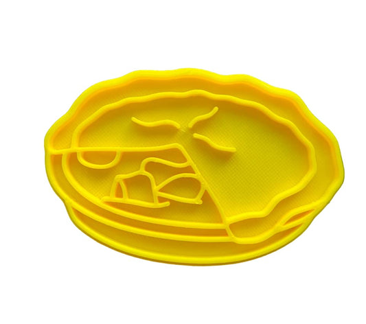 The Cookie Cutter Hub 10cm Aussie Pie Cookie Cutter and Matching Embosser for Cookies Biscuits Clay Baking Decoration
