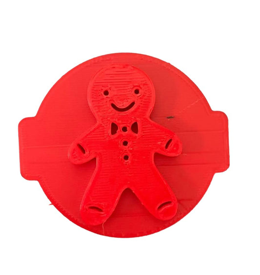 The Cookie Cutter Hub Gingerbread Man Embosser/Stamp for Cupcakes Fondant Icing Clay Cake Baking Decoration