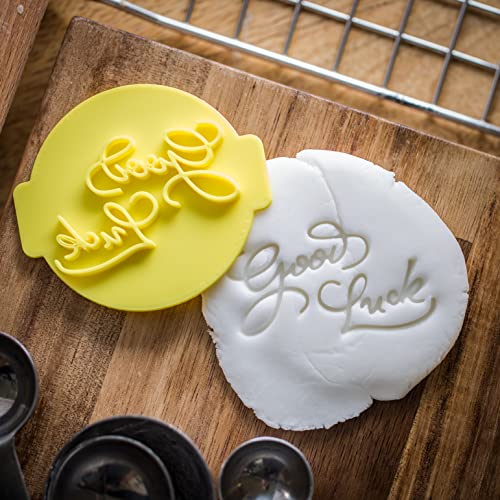 The Cookie Cutter Hub Good Luck Embosser No 82 /Stamp for Cupcakes Fondant Icing Clay Cake Baking Decoration