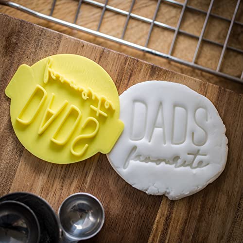 The Cookie Cutter Hub Dads Favourite Embosser No 28 /Stamp for Cupcakes Fondant Icing Clay Cake Baking Decoration